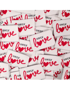 Satz von 5 gewebten Etiketten - Only Love