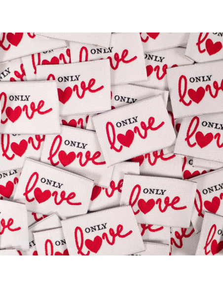 Satz von 5 gewebten Etiketten - Only Love