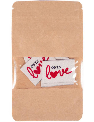 Satz von 5 gewebten Etiketten - Only Love