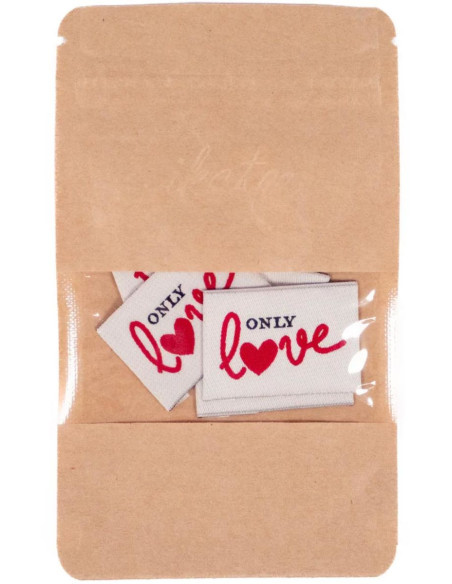 Satz von 5 gewebten Etiketten - Only Love