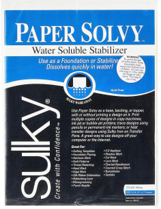 Set mit 11 Blättern wasserlöslichem und bedruckbarem Stabilisator Sulky Paper Solvy