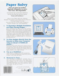 Set mit 11 Blättern wasserlöslichem und bedruckbarem Stabilisator Sulky Paper Solvy 2