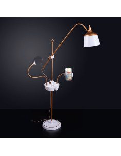 Stehlampe mit Lupe, Ablage und Telefonklemme Daylight Anita