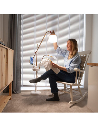 Stehlampe mit Lupe, Ablage und Telefonklemme Daylight Anita
