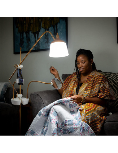 Stehlampe mit Lupe, Ablage und Telefonklemme Daylight Anita