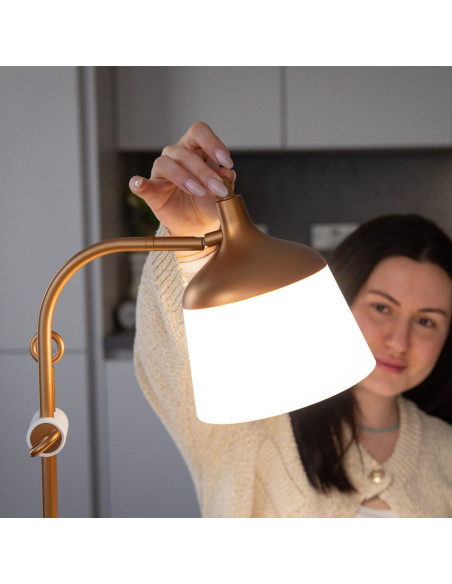 Lampe auf Tisch mit Lupe, Tablett und Telefonhalter Daylight Anita