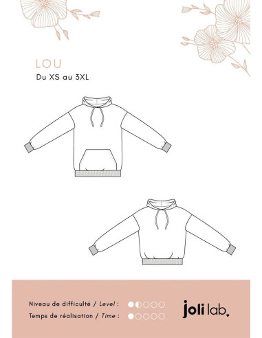 Lou Hoodie-Schnittmuster - Joli Lab