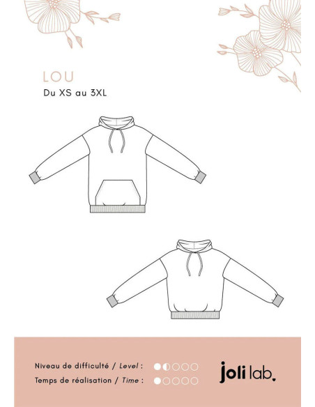 Lou Hoodie-Schnittmuster - Joli Lab