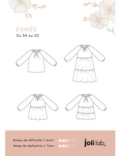 Blusenschnittmuster, Kleid Esmée - Joli Lab 2