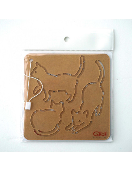 Set mit 2 Schablonen für Sashiko-Stencil - Neko