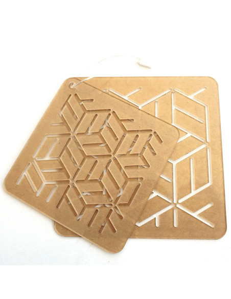 Set mit 2 Schablonen für Sashiko-Stencil - Yose-Gi
