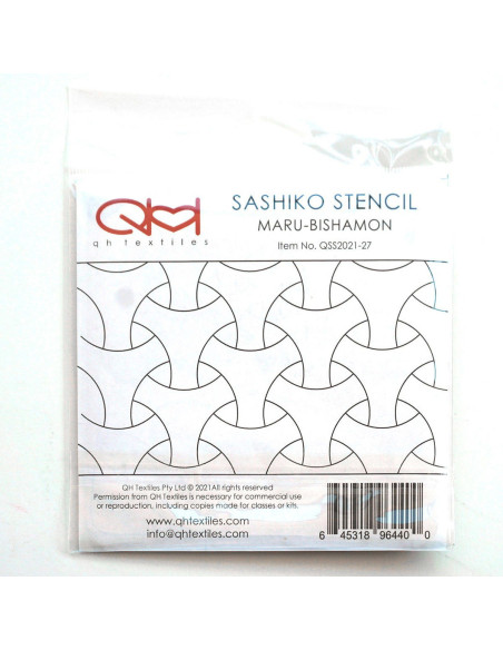 Set mit 2 Schablonen für Sashiko-Stencil - Maru-Bishamon