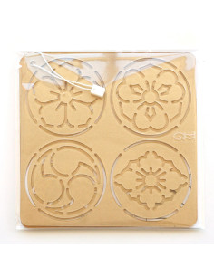Set mit 2 Schablonen für Sashiko-Stencil - Ka-mon 2