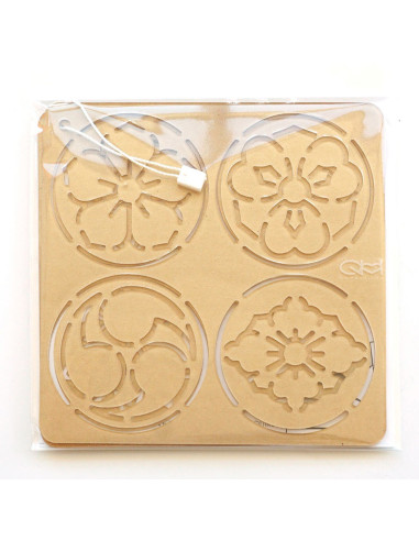 Set mit 2 Schablonen für Sashiko-Stencil - Ka-mon