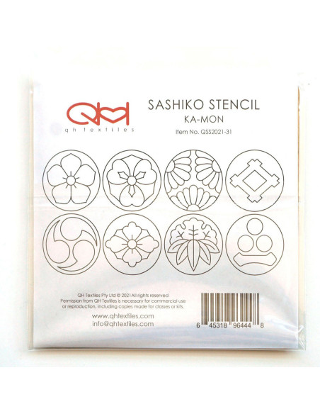 Set mit 2 Schablonen für Sashiko-Stencil - Ka-mon