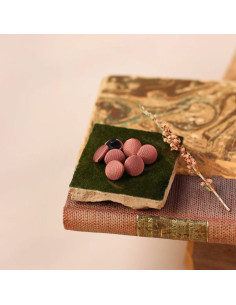Satinüberzogener Knopf auf Fuß 10 mm - Siena