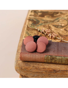 Satinüberzogener Knopf auf Fuß 18 mm - Siena