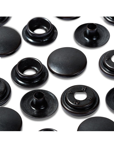 Multipack mit 100 Druckknöpfen Sport Camping - Schwarz