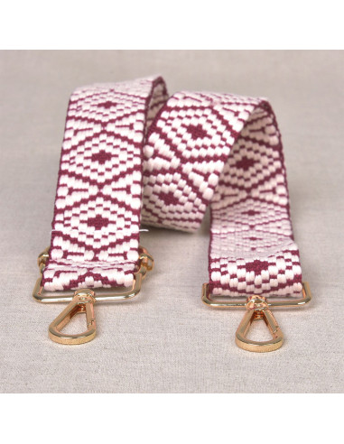 Taschenriemen mit Karabinern - Ethnisch Violett