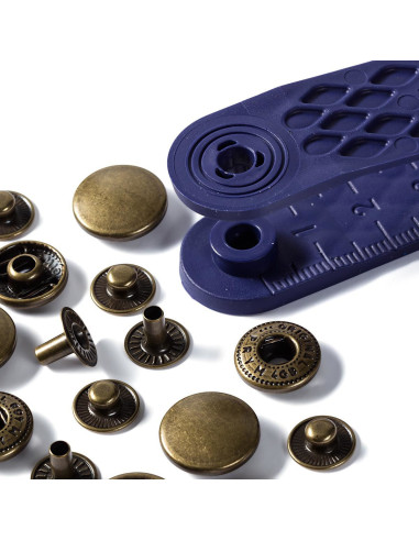 Multipack mit 100 Anorak-Druckknöpfen - Messing 15 mm