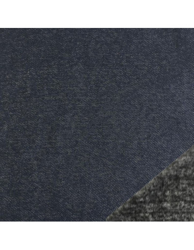 Fleece-Jegging-Stoff - Denimblau