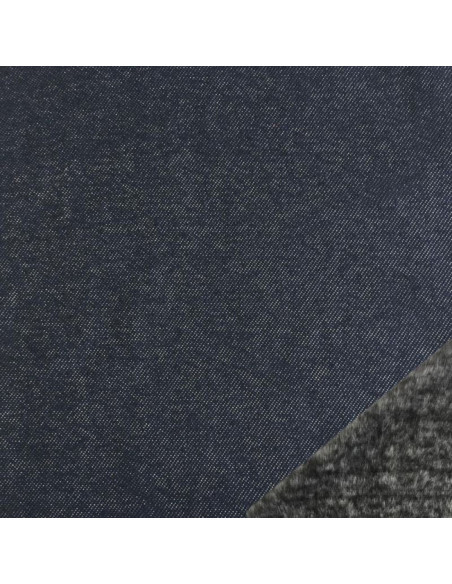 Fleece-Jegging-Stoff - Denimblau