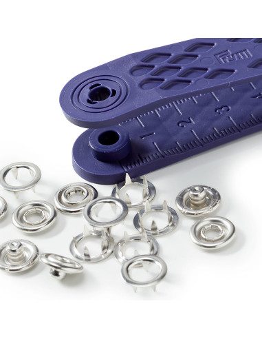 Multipack mit 200 Jersey-Druckknöpfen - Silber 10mm