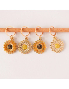 Satz von 4 Maschenmarkierern - Sonnenblume