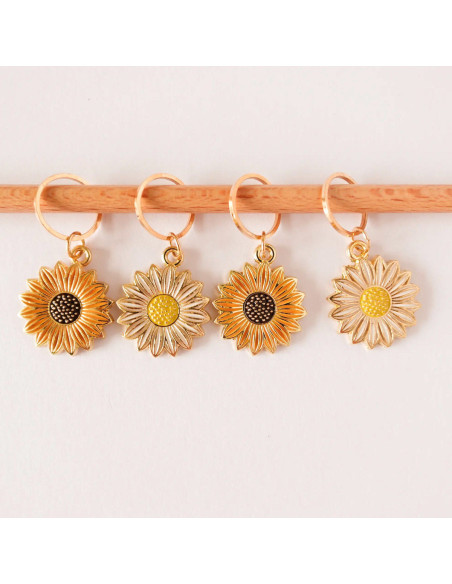 Satz von 4 Maschenmarkierern - Sonnenblume