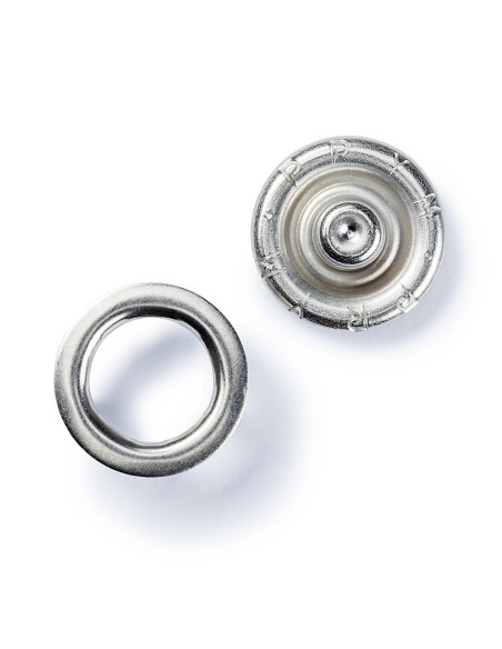 Multipack mit 200 Jersey-Druckknöpfen - Silber 10mm