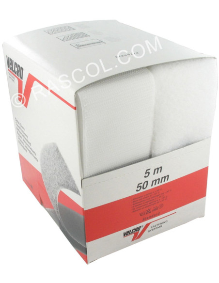 VELCRO® Marke zum Nähen weiß 50 mm breit Schachtel mit 5 Metern