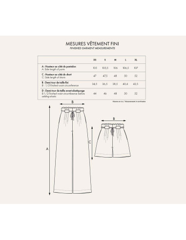 Patron DIE kurze Hose - Atelier Brunette