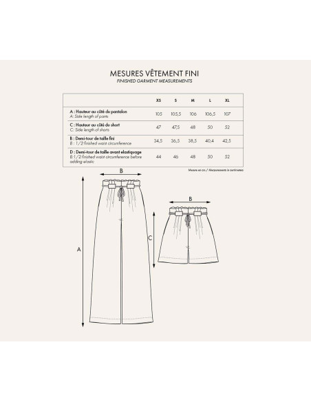 Patron DIE kurze Hose - Atelier Brunette