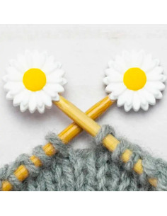 Maschenstopper für Stricknadeln - Margerite
