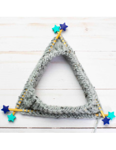 Maschenstopper für Stricknadeln - Blaue und grüne Sterne 2
