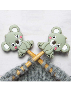 Maschenstopper für Stricknadeln - Koala