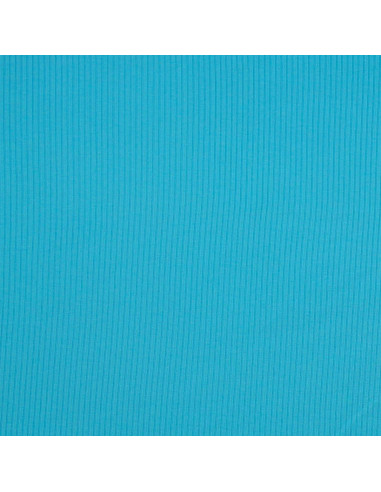 Rippenjersey aus Baumwolle - Türkisblau