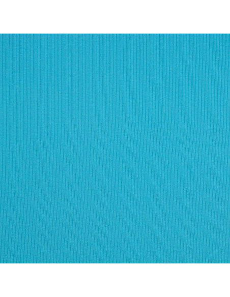 Rippenjersey aus Baumwolle - Türkisblau