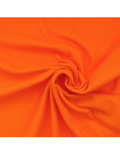 Gerippter Baumwoll-Jersey-Stoff - Orange