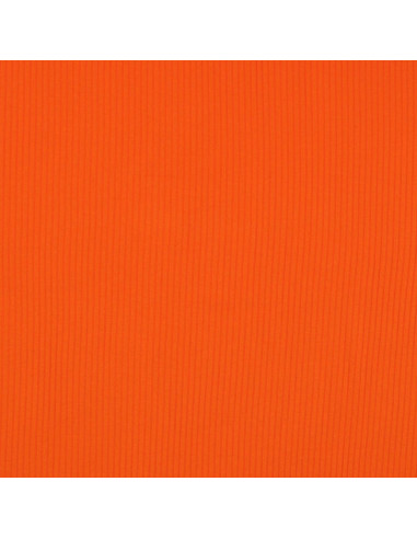Gerippter Baumwoll-Jersey-Stoff - Orange