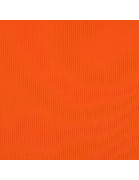 Gerippter Baumwoll-Jersey-Stoff - Orange