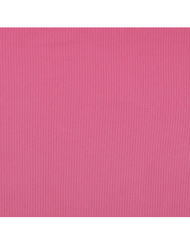 Gerippter Baumwoll-Jersey-Stoff - Rosa