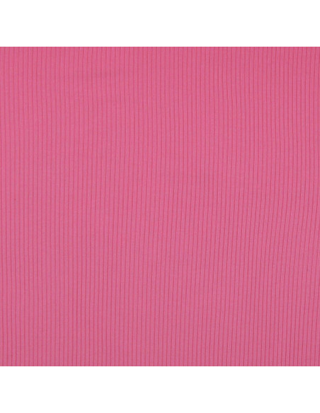 Gerippter Baumwoll-Jersey-Stoff - Rosa