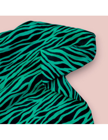 Viscose-Twill-Stoff - Grünes Zebra