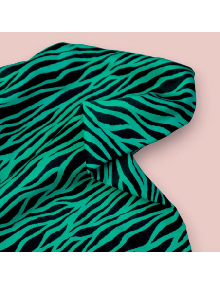 Viscose-Twill-Stoff - Grünes Zebra