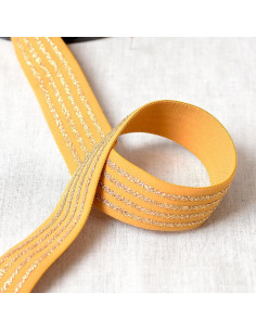 Elastisch 4 Metallbänder - Senf und Gold