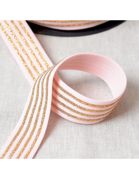 Elastisch 4 Metallbänder - Rosa und Gold