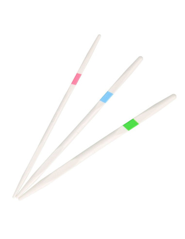 Set mit 3 Zopfnadeln mit Farbkennzeichnung von Tulip
