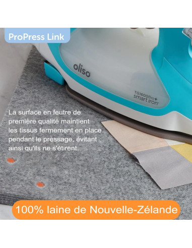 Entwickelbare Bügelmatte aus Wolle 35 cm x 35 cm Pro Press Link Oliso