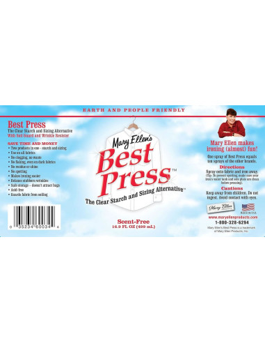 Sprühflasche zur Erleichterung des Bügelns Mary Ellen's Best Press - Duftfrei
